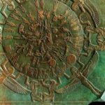 Dendera Zodiac bas-relief showing constellations and zodiac signs from the Temple of Hathor in Egypt.