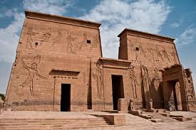 The Temple of Isis at the Philae Temple complex on Agilkia Island near Aswan, Egypt.