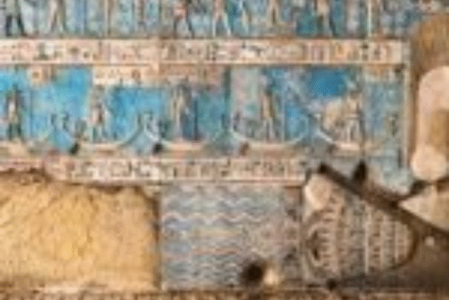 "Temple of Hathor at Dendera, Egypt, featuring well-preserved carvings, paintings, and astronomical ceiling scenes."