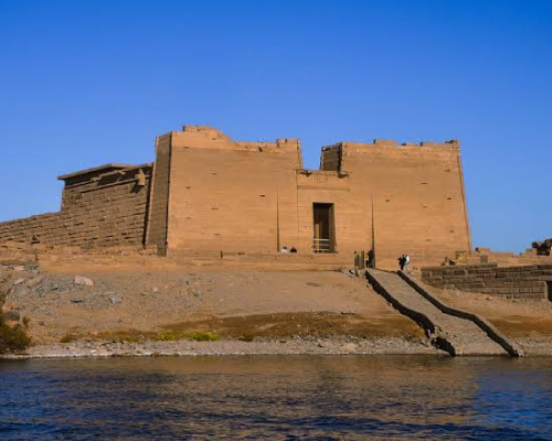 The Temple of Kalabsha on New Kalabsha Island near Aswan, showcasing ancient Egyptian architecture.