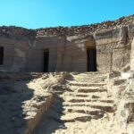 Rock-cut Tombs of the Nobles at Qubbet el-Hawa on the west bank of the Nile in Aswan, Egypt