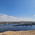 Panoramic view of Aswan, a Nile River city in Southern Egypt known for its temples and Nubian culture