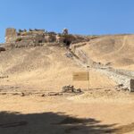 Qubbet el-Hawa archaeological site on the west bank of the Nile in Aswan, Egypt, with ancient rock-cut tombs