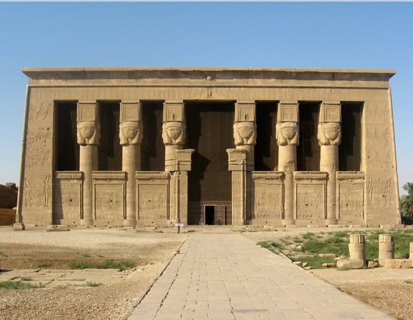 Temple of Hathor at Dendera, dedicated to the goddess Hathor, with Ptolemaic and Roman-era reliefs and preserved Egyptian architecture.