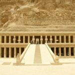 Mortuary Temple of Hatshepsut at Deir el-Bahari on the west bank of the Nile near Luxor, Egypt