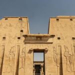 Temple of Edfu in Egypt, dedicated to the falcon god Horus, one of the best-preserved ancient Egyptian temples