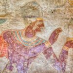 Relief carving from the Temple of Beit el-Wali showing Pharaoh Ramesses II and his sons during a military campaign, originally from Nubia.