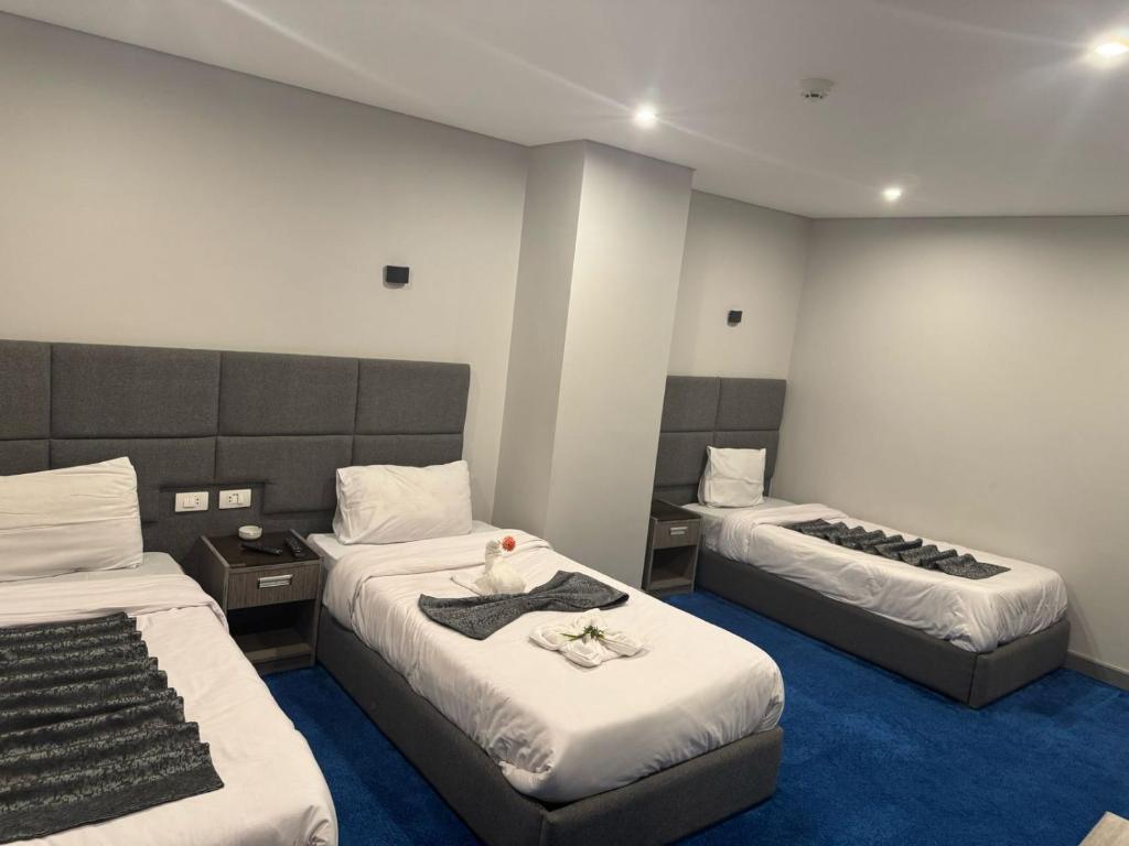 Hotel room at Nuba Nile Hotel in Aswan, Egypt, featuring air-conditioned accommodation with private bathroom and free Wi-Fi, located near the Nile River.