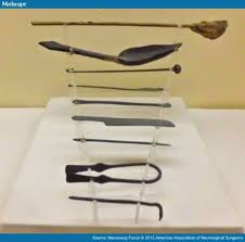 Ancient Egyptian mummification tools used in the embalming and preservation of bodies for the afterlife.
