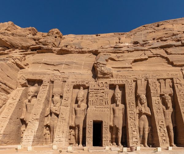 Small Temple of Nefertari at Abu Simbel, dedicated to Queen Nefertari and the goddess Hathor